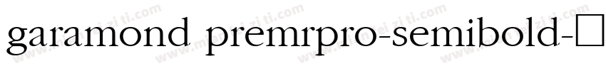 garamond premrpro-semibold字体转换